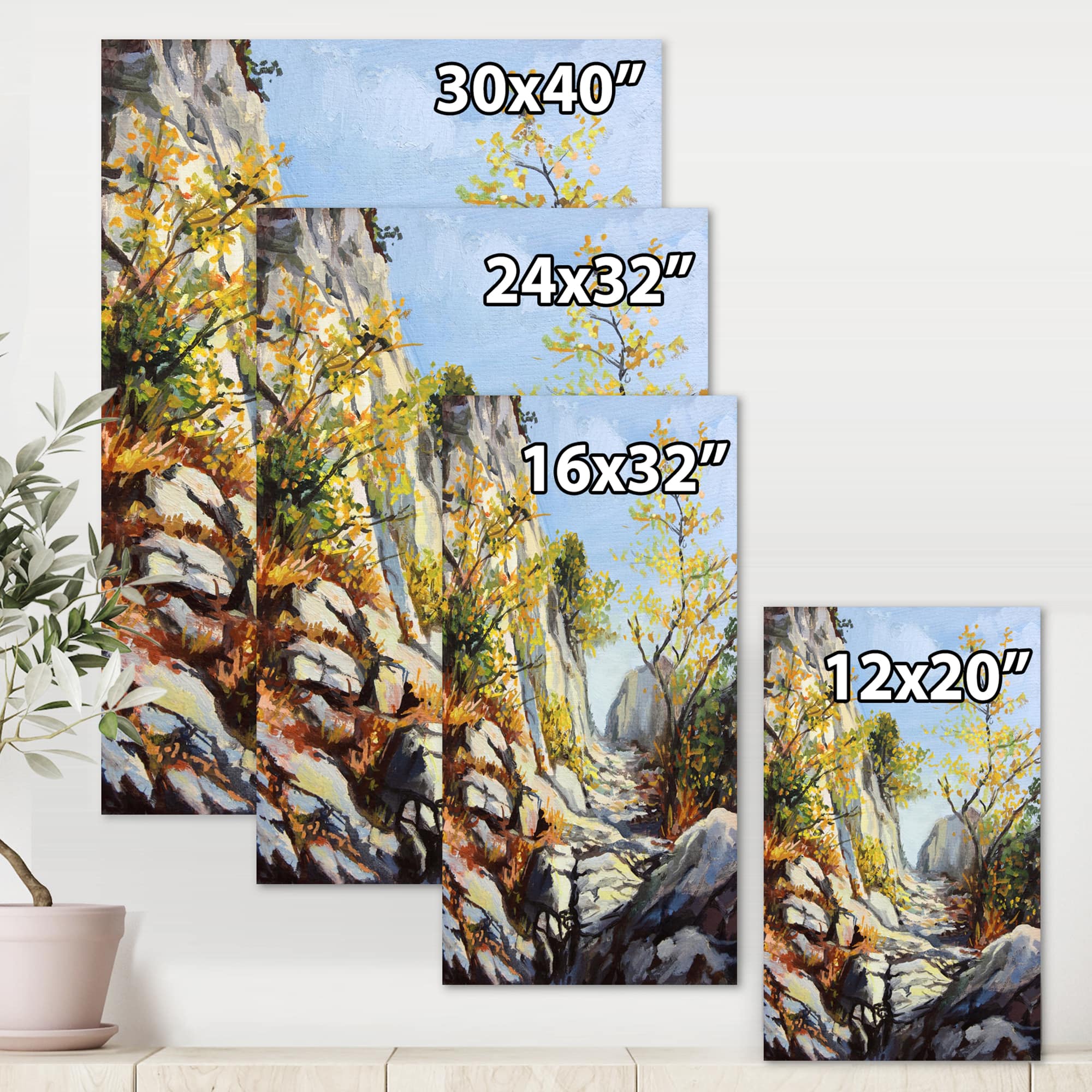 Designart - Marble Path In Autumn